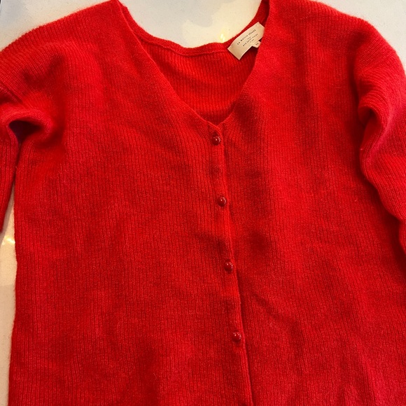 Sezane Red Barry Cardigan XS - Picture 3 of 4